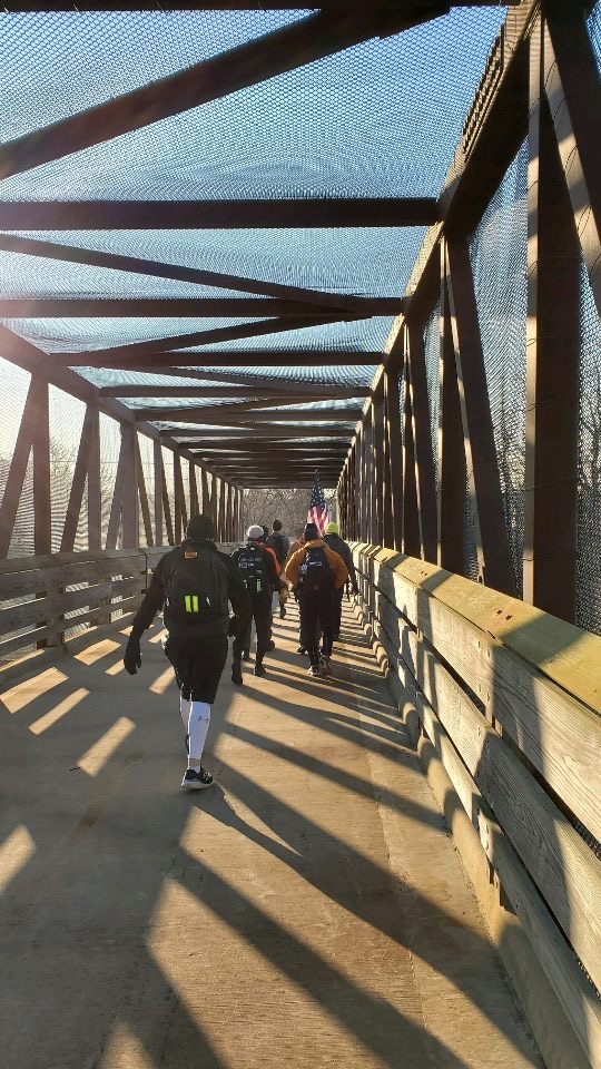 Rucking over the bridge in Maumee