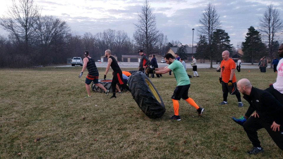 Flipping tires