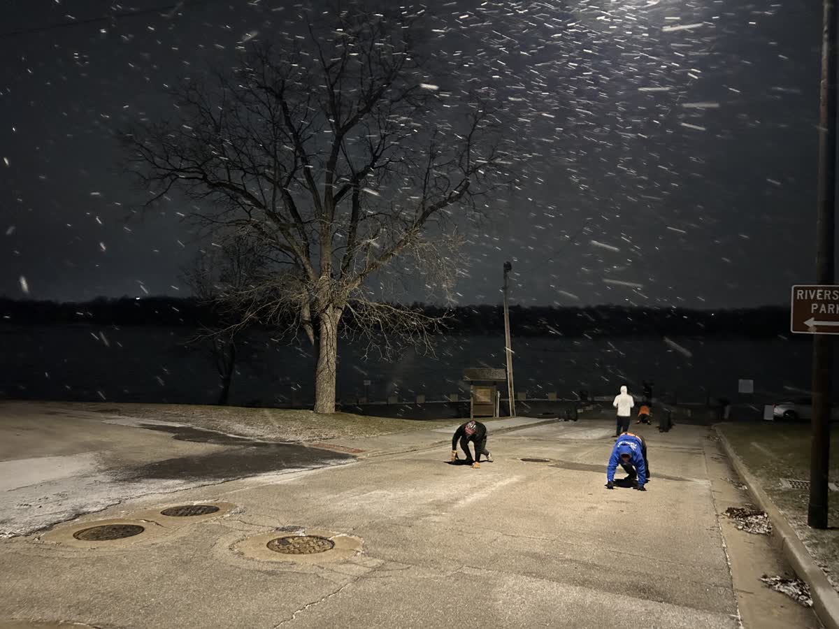 Bear crawls at the Pump Station